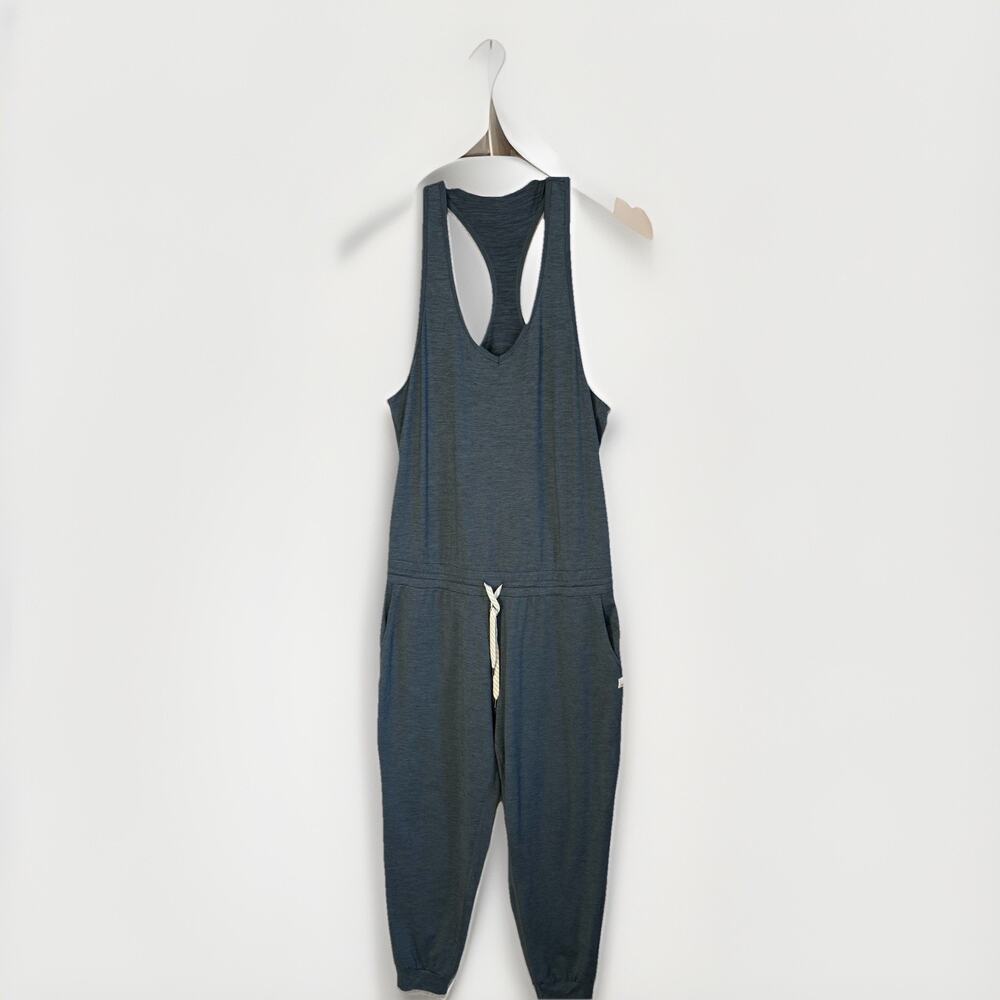 Vuori Lux Jumpsuit Romper Blue VW426 Med Racerback Jogger DRAWSTRING WAIST - Picture 8 of 9